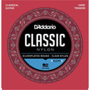 Classical Guitar Strings By D'Addario. EJ27H Nylon Hard Tension, Set Of 6.