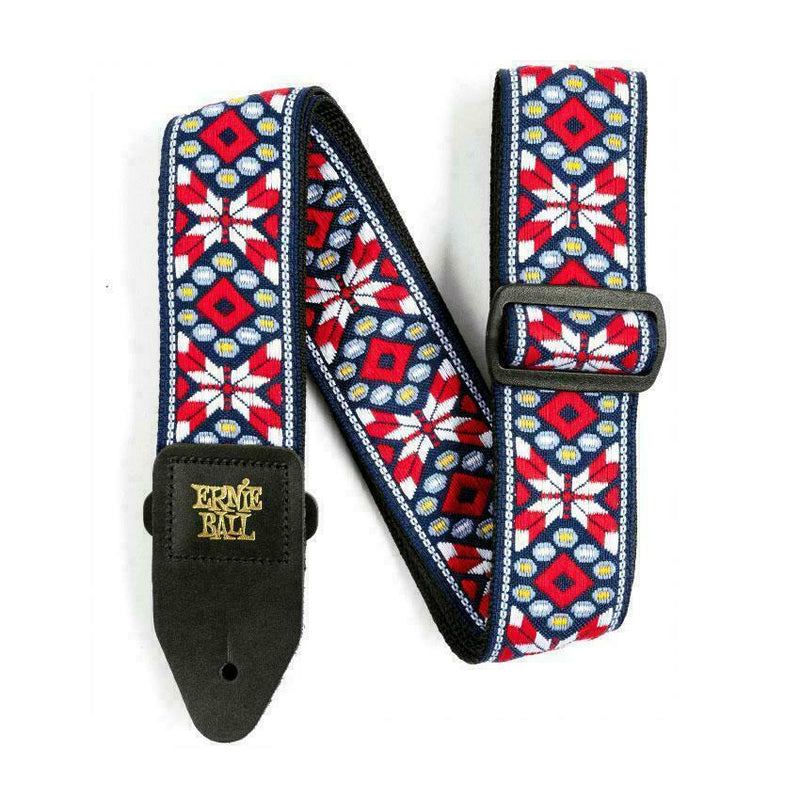 Ernie Ball Taos Fire Red Jacquard Guitar Strap P04639