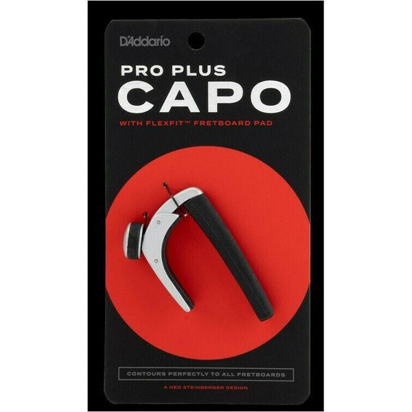 D'Addario Pro Plus Capo With FlexFit Technology, Silver PW-CP19S