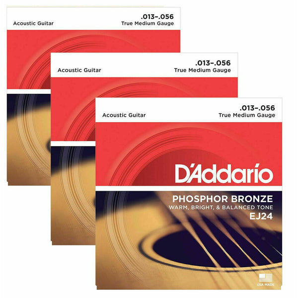 3 x SETS D'Addario EJ24 Phosphor Bronze. Optimised For DADGAD Tuning.