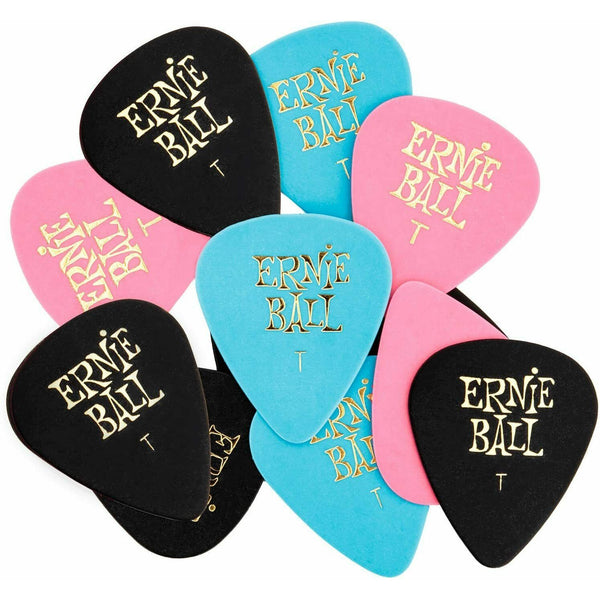 Ernie Ball 9176 Assorted Coloured Picks 0.46mm Cellulose Acetate Nitrate 12-Pack