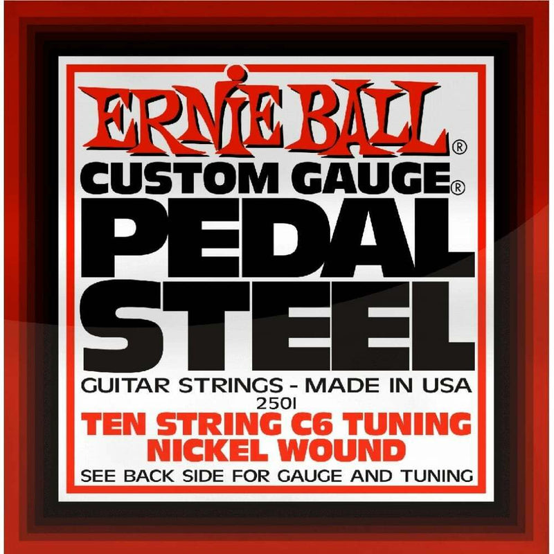 Pedal Steel Guitar Strings By Ernie Ball 10-String C6-Tuning Nickel Wound