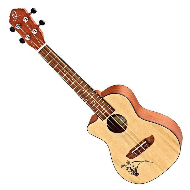 Ortega RU5CE-L Bonfire Electro Concert Ukulele Left Handed, Natural