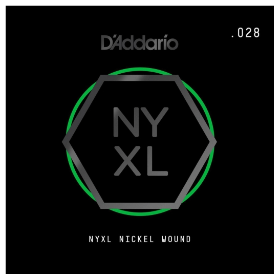 D'Addario NYNW028 NYXL Nickel Wound Electric Guitar Single String, X 2 Strings