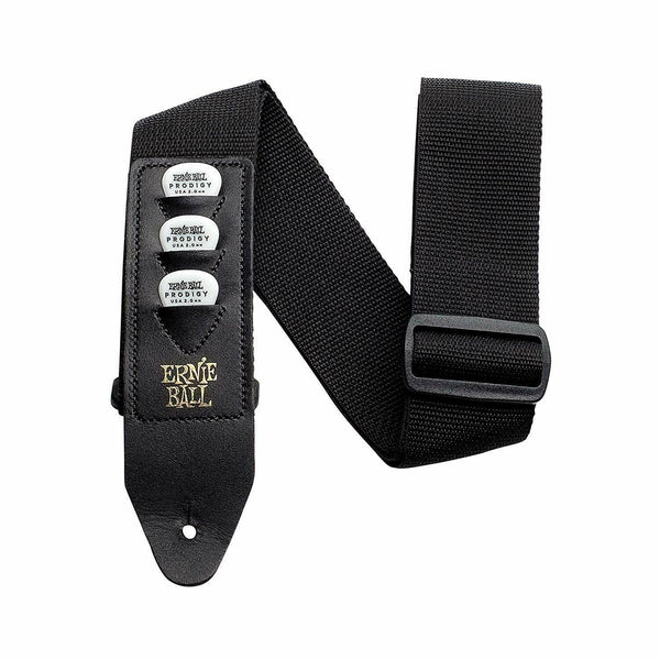 Ernie Ball Pick Holder Guitar Strap,Holds up to 3 Guitar Picks P/N P04039