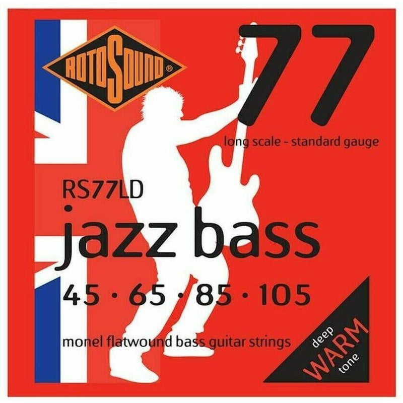 Rotosound RS77LD 4-String Jazz Bass Monel Flatwound 45-105 Long Scale Strings