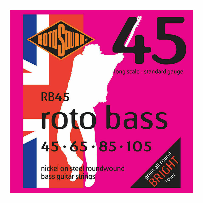 RB45 Bass Guitar Strings Rotosound Nickel Roundwound 45-105 Long Scale