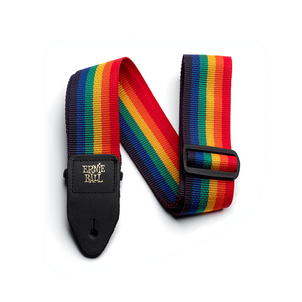 Ernie Ball Polypro 2" Wide Polypropylene Guitar Strap, Rainbow P/N P04044