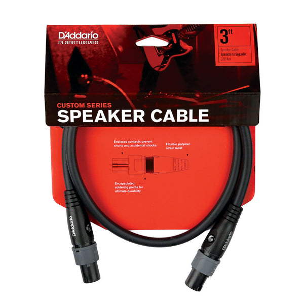 D'Addario PW-SO-03 SpeakOn Speaker Cable,3 feet.Designed For Head to Cab Use