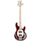 Sterling By Music Man Sting Ray Ray4HH Electric Bass Guitar in Candy Apple Red