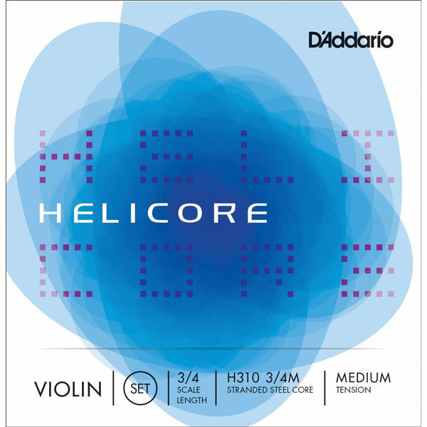D'Addario Helicore Violin String Set 3/4 Scale,Meduim Tension. P/N0:-H310M 3/4