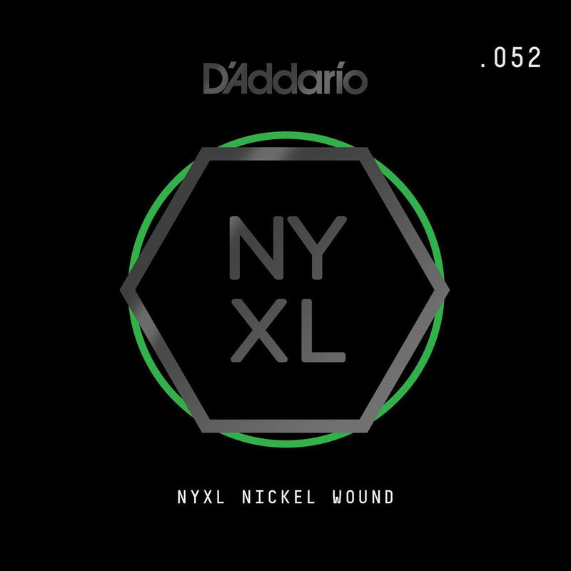 D'Addario NYNW052 NYXL Nickel Wound Electric Guitar Single String, X 2 Strings