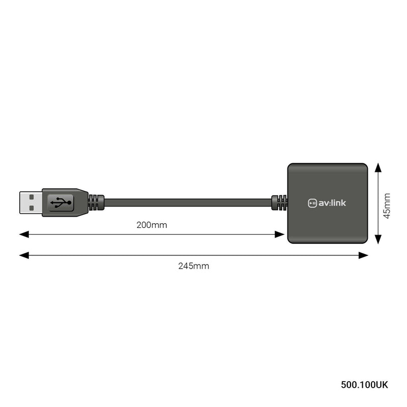 AV:Link 4 Port Super Speed USB 3.0 Hub Add Up To 4 Devices To Your Laptop