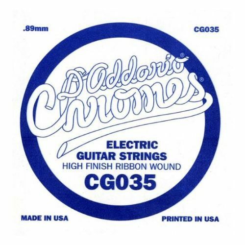 D'Addario CG035 Chrome Flatwound Electric Guitar Single Strings Gauge 035 5 Pack