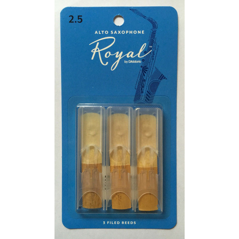 Royal by D'addario  Alto Saxophone Reeds 2.5  3-Pack  RJB0325