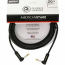 D'Addario PW-AMSGRR-20 American Stage 20ft Dual Right Angle Instrument Cable