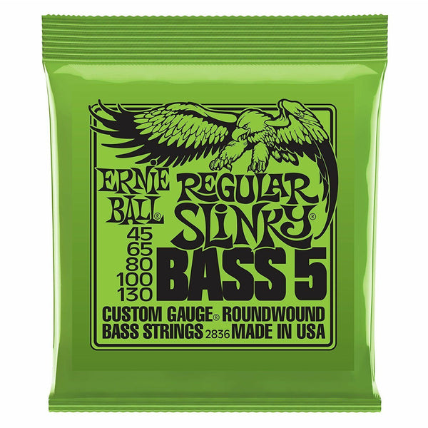 5 String Electric Bass Guitar Strings Ernie Ball Regular Slinky 45-130.P/No:2836