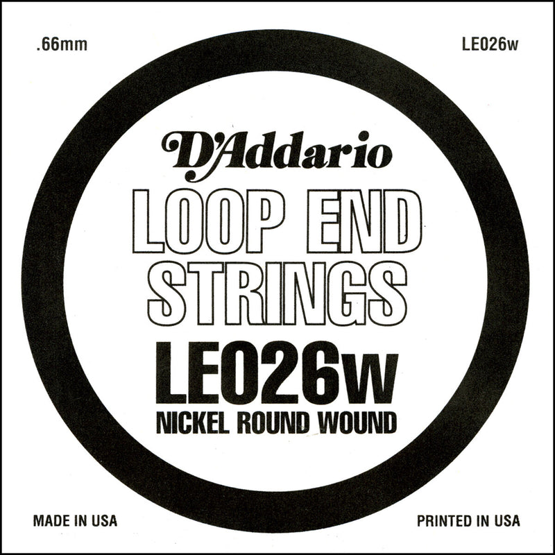 2x D'Addario LE026w Nickel Wound Loop End Mandoli