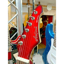 Aria MAC STANDARD, Metallic Red Shade Finish Electric Guitar. Slim Body
