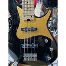 Aria  RSB 618/4 Electric Bass Guitar, Black Finish, Gold Anodized Plate