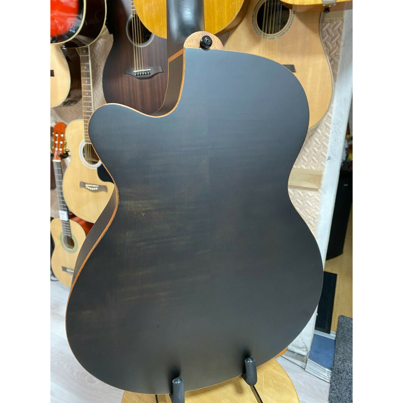 Aria FET F2 Electro Acoustic Guitar. Open-Pore Matt Stained Black Finish