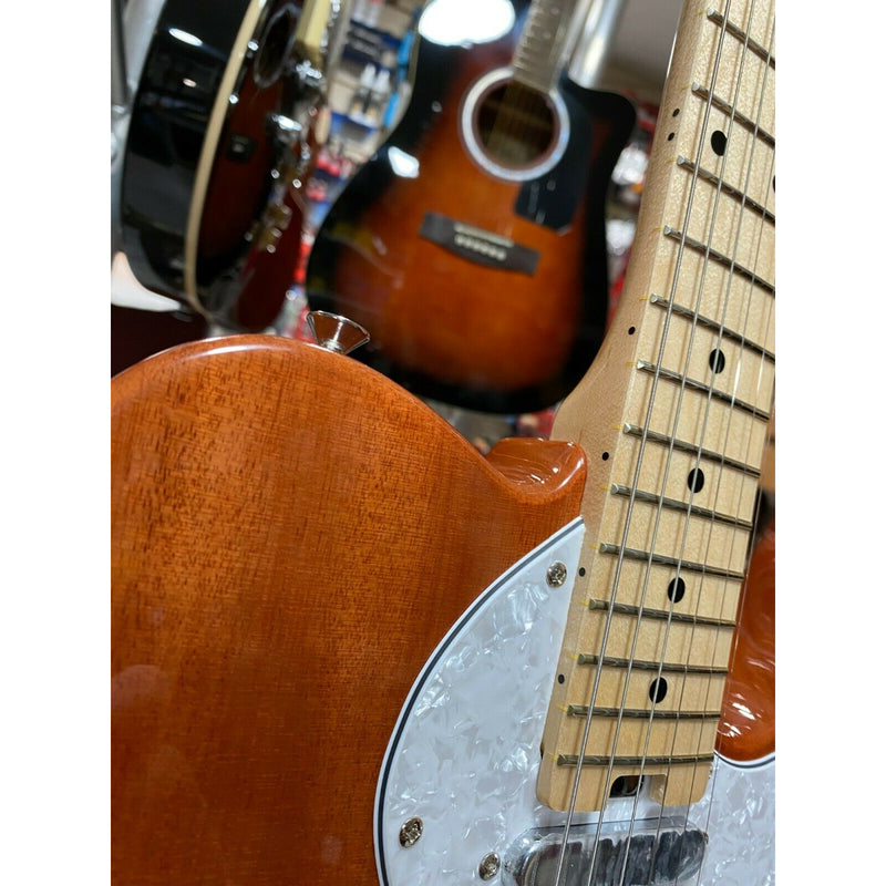 Aria 615 Electric Guitar. Natural Finish Okume Thinline Body. Maple Neck & Board